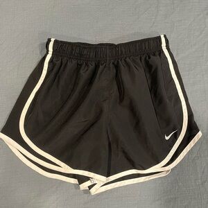 Nike black and white athletic shorts